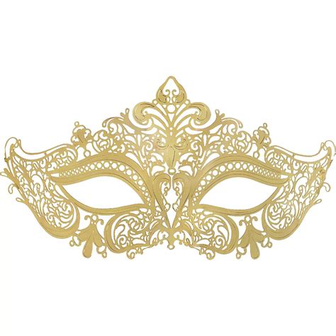 Gold Filigree Masquerade Mask 7in X 4in Party City