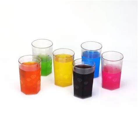 Dhananjay 6 Pcs Plastic Unbreakable 300ml Glass For Water And Juice