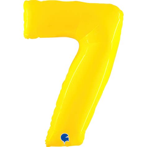 Balloon Number Yellow Fluo Inc Yellow