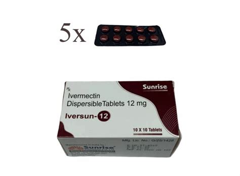 Ивермектин 12 мг Санрайз / Ivermectin Sunrise 50 таб, блистеры, для ...