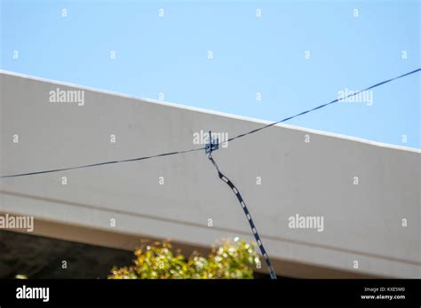 Dipole antenna set up for ham radio field day operations Stock Photo ...