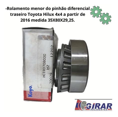 Rolamento Menor Piao Diferencial Traseiro Hilux A