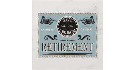 Vintage Retirement Party Save The Date Announcement Postcard Zazzle