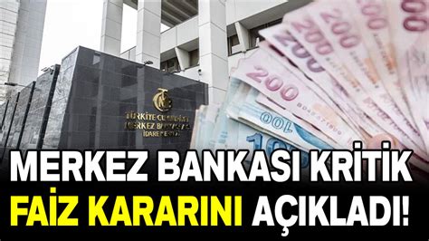 Merkez Bankas Faiz Karar N A Klad