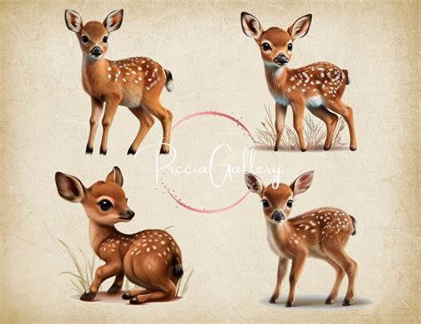 Clipart, PNG, Clipart, Cute Fawns Clip Art, Lovely Animals, Printable ...