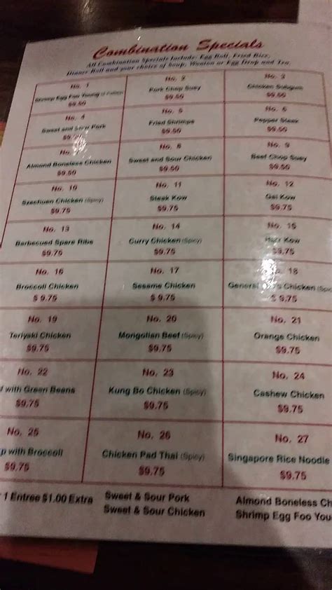 Menu At Peking Villa Restaurant Saint Clair Shores Harper Ave