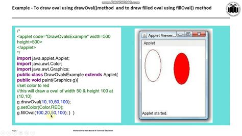 Drawing Circle Ellipses On Applet YouTube