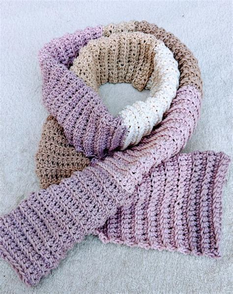 Crochet Ribbed Scarf | AllFreeCrochet.com