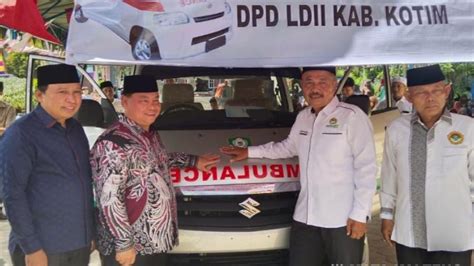 InfoPublik Bupati Kotim Serahkan Satu Unit Mobil Ambulans Ke LDII