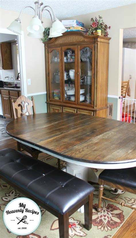 Farmhouse Inspired Dining Table Makeover - My Heavenly Recipes