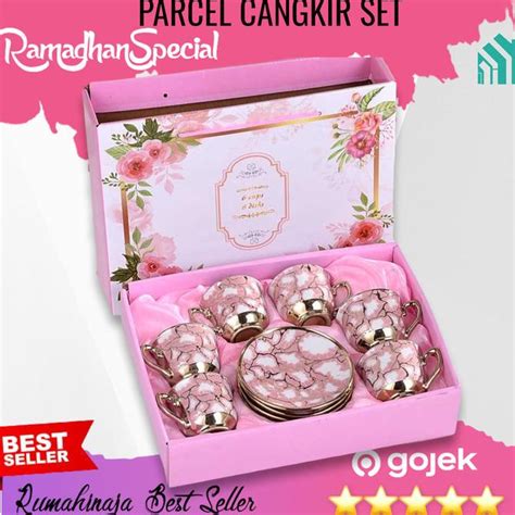 Jual Parcel Kado Pernikahan Cangkir Keramik Set In Corak Mode Eropa