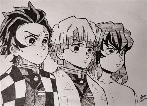 demon slayer sketch   anime characters demon slayer drawing