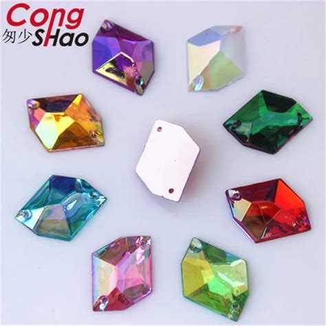 Cong Shao Diamantes De Imitaci N Acr Licos Con Forma C Smica Piedras De