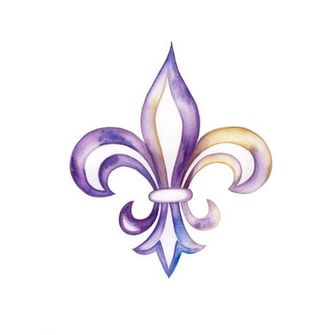 Premium Ai Image A Close Up Of A Purple And Gold Fleur De Lis