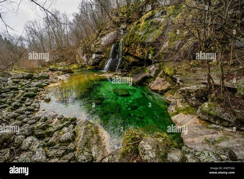 Slap Virje Waterfall Virje In Northern Slovenia In The Soca Region