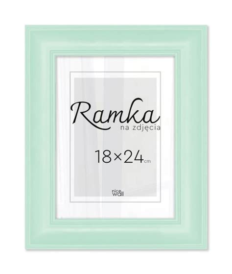 Miętowa Ramka Na Zdjęcia 18X24 Cm Nice Wall Sklep EMPIK