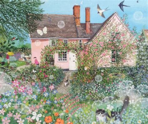 Solve Seasonal Art Lucy Grossmith Summer Cottage Garden With Cats