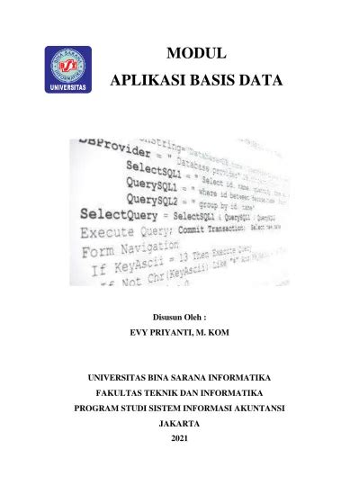 MODUL APLIKASI BASIS DATA