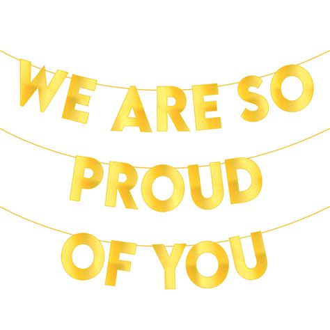 Buy We Are So Proud Of You Banner 10 Feet No DIY Shiny Graduation