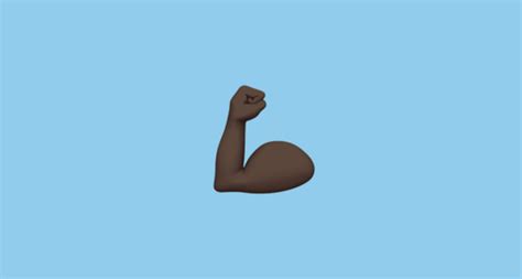 💪🏿 Flexed Biceps Dark Skin Tone Emoji On Apple Ios 121