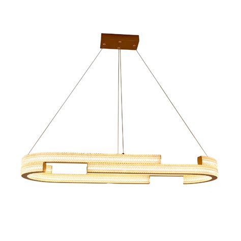 Pendente LED Marsella 55W Luz Amarela 3000K Bivolt Dourado Hevvy