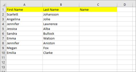 Two Easy Ways To Combine First Last Names In Microsoft Excel