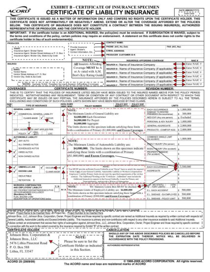 Free Printable Acord 25 Form PRINTABLE TEMPLATES