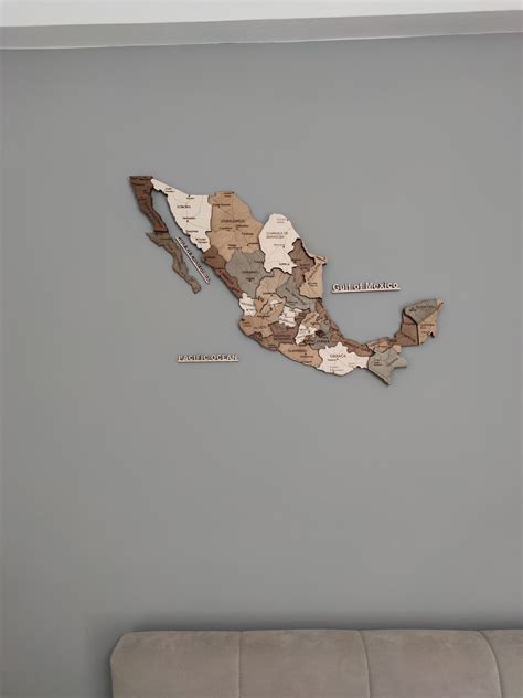 Mexico Wooden Wall Map for Travel Enthusiasts. Wall Decor With - Etsy