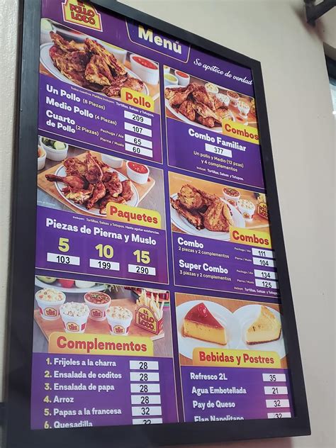 Menu At El Pollo Loco Restaurant Reynosa Blvd Miguel Hidalgo