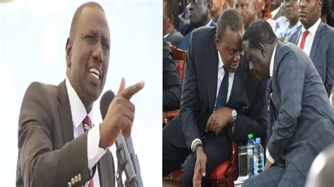 Angry President Ruto Lectures Uhuru Kenyatta And Raila Odinga Badly And