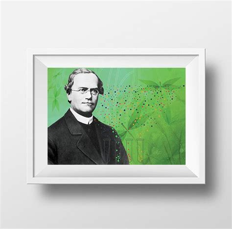 Gregor Mendel Scientist Portrait Poster Science Poster Scientist Poster