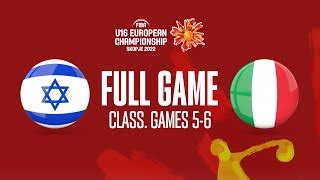 Israel V Italy Full Basketball Game Fiba U European Championship