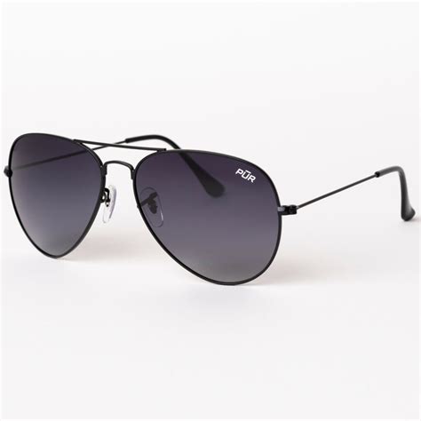 Aviator Polarized Sunglasses | Black Frames, Black Gradient Lens ...