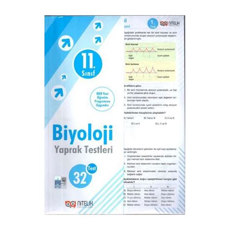 11 Sınıf Biyoloji Yaprak Test Nitelik Yayınları 9786052720677