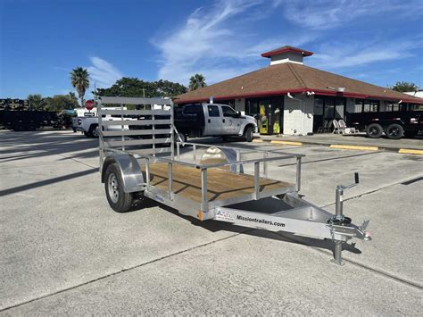 5x10 Aluminum Frame Utility Trailer Alcom Mission All American