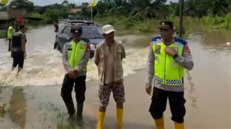 Banjir Genangi Jalan Lintas Musi Rawas Muba Pengendara Diminta Hati