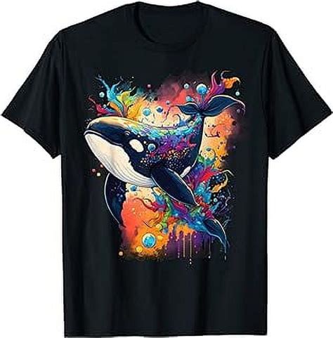 Colourful Mystical Orca Whale Watching Dolphin Pottwhale Orca Whale T