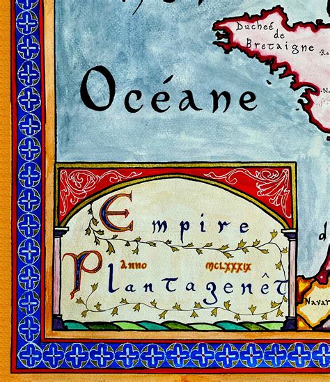 Angevin Empire Map Empire Plantagenêt 1189 - Etsy