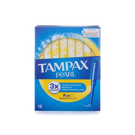 Tampax Pearl Regular Applicator Tampons 18 Pack Price In UAE Spinneys