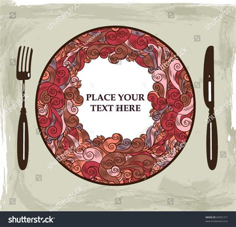 Vintage Menu Background Stock Vector Illustration 69591271 : Shutterstock