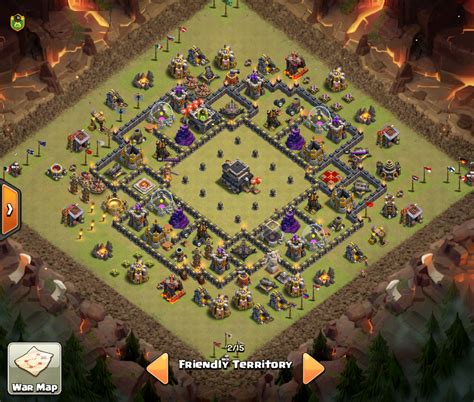 Town Hall 9 Unbeatable War Base Layouts Dec updates 2017/18 - Mj,s ...