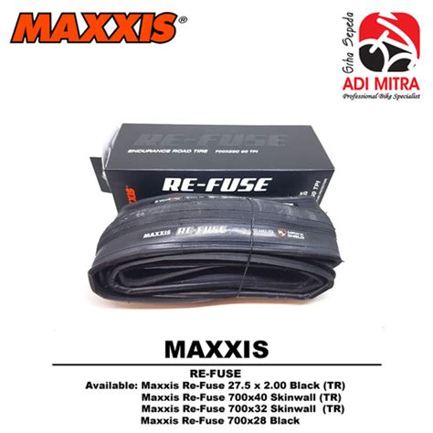 Jual Maxxis Re Fuse Kevlar Tire Ban Luar Sepeda Gravel 700x28 Black