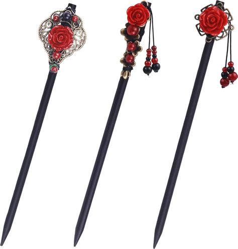 Amazon Retro Chinese Wooden Hairpins Japanese Hair Stick Vintage