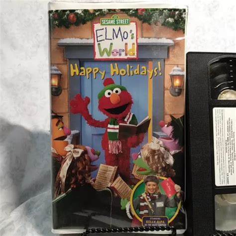 ELMO'S WORLD - Happy Holidays VHS 2002 Sesame Street Kelly Ripa ...