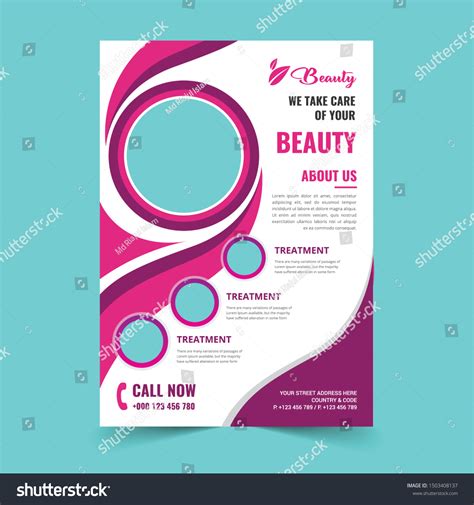 Beauty Salon Flyer Design Template Stock Vector (Royalty Free ...