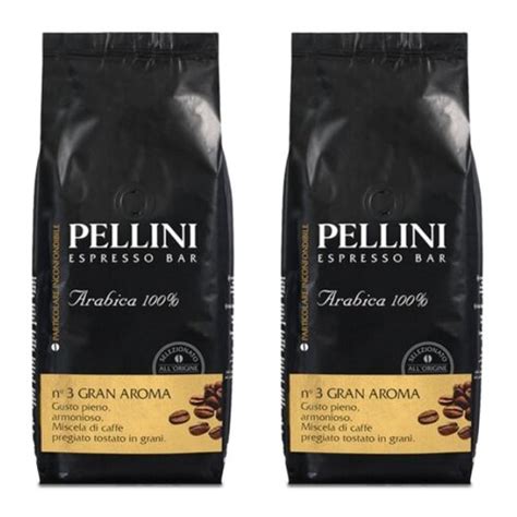 PELLINI Espresso Bar N 3 Gran Aroma 2 X 1 Kg Kawa Ziarnista Niskie