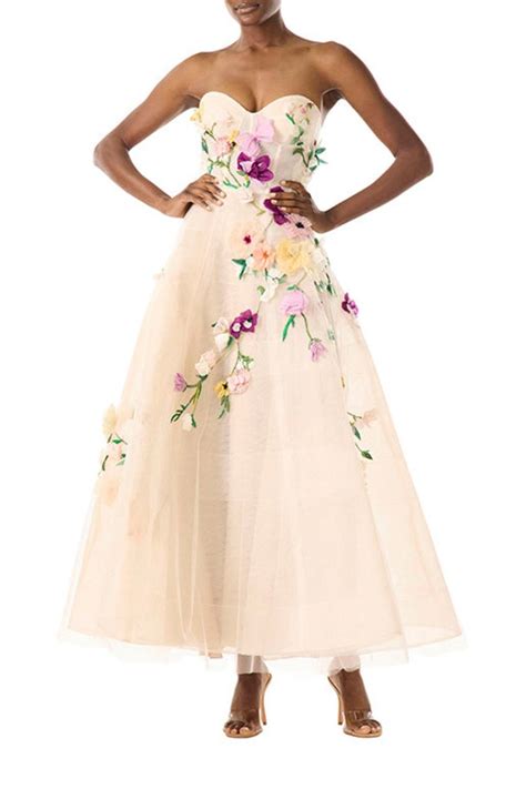 Bridal Monique Lhuillier Strapless Floral Cocktail Dress Pale Blushmulti Bryllupskj