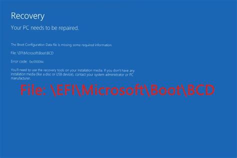 Fix The Error File Efi Microsoft Boot Bcd In Windows