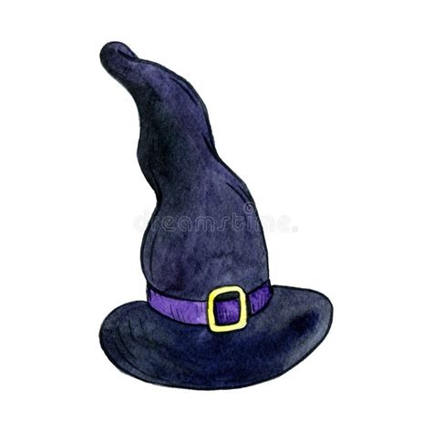 Watercolor Witch Hat Stock Illustration Illustration Of Dark