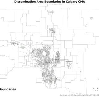 Boundaries of Census Subdivisions in Calgary CMA (Statistics Canada ...